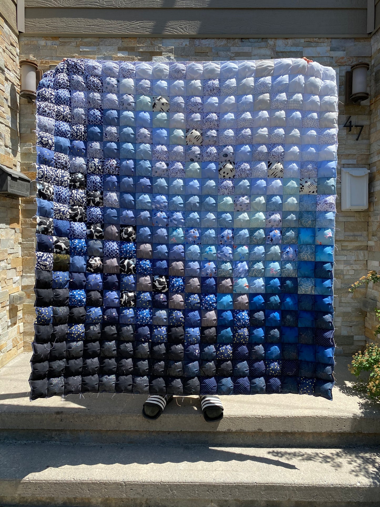 Ombré Puff Quilt