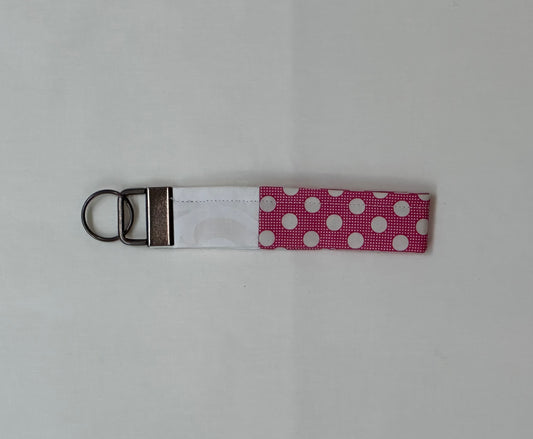 Red and White Keyfob