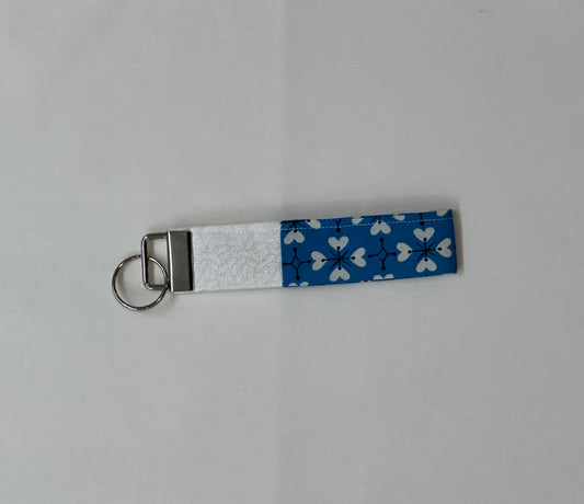 Blue and White Keyfob